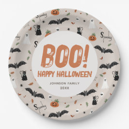 Spooky Family Halloween Herfst Boo Papieren Bordje