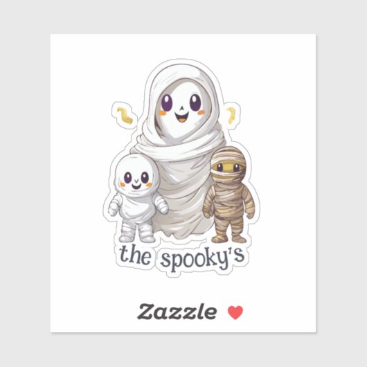 Spooky Family Sticker (Vel)
