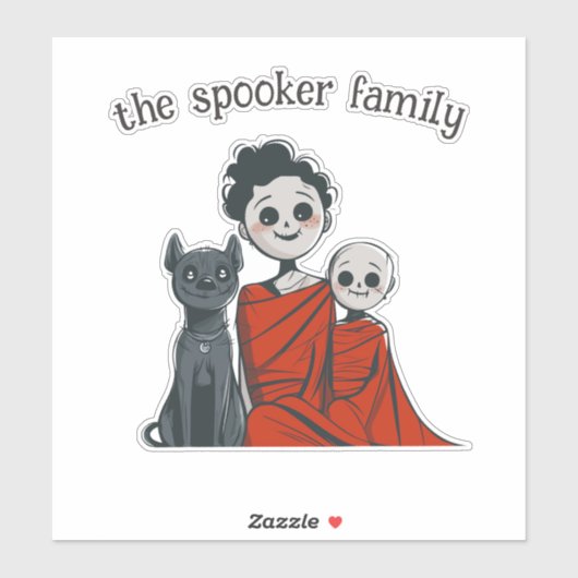 Spooky Family Sticker (Vel)