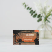 Spooky Fantasy Halloween Visitekaartje (Staand voorkant)