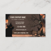 Spooky Fantasy Halloween Visitekaartje (Achterkant)
