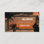 Spooky Fantasy Halloween Visitekaartje (Voorkant)