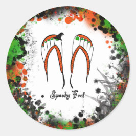 Spooky Feet Badge Ronde Sticker