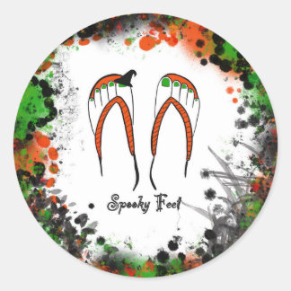 Spooky Feet Badge Ronde Sticker