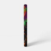 Spooky Fire Witch Cityscape Rode Maan Halloween Samsung Galaxy Hoesje (Linkerkant)