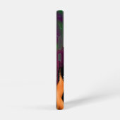 Spooky Fire Witch Cityscape Rode Maan Halloween Samsung Galaxy Hoesje (Rechterkant)