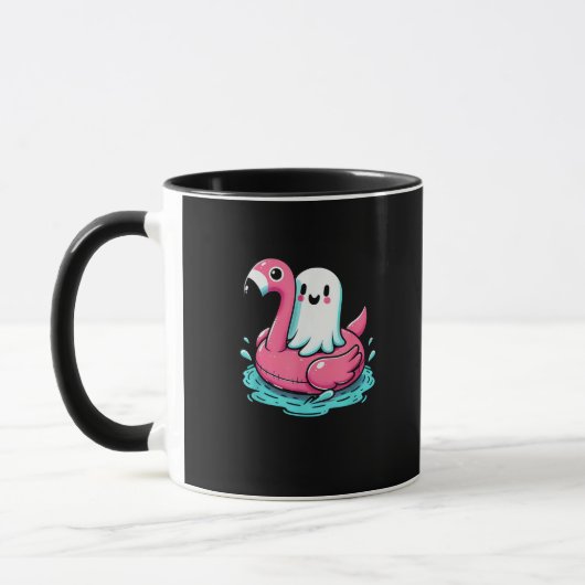 Spooky Flamingo Funny Spooky Zomer Mok (Links)