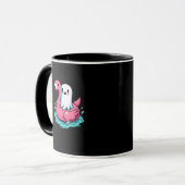 Spooky Flamingo Funny Spooky Zomer Mok (Voorkant links)