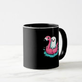Spooky Flamingo Funny Spooky Zomer Mok (Voorkant rechts)