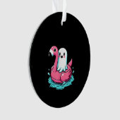 Spooky Flamingo Funny Spooky Zomer Ornament (voorkant)