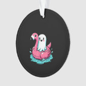 Spooky Flamingo Funny Spooky Zomer Ornament (voorkant)