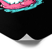 Spooky Flamingo Funny Spooky Zomer Poster (Hoek)