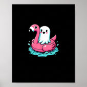 Spooky Flamingo Funny Spooky Zomer Poster (Voorkant)