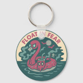 Spooky Flamingo Pirate Fun Sleutelhanger (Achterkant)