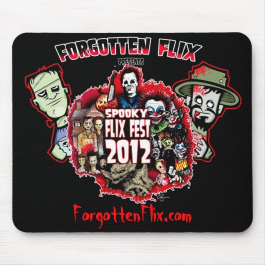 Spooky Flix Fest 2012 Mousepad Muismat (Voorkant)