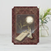 Spooky Floating Hand Halloween Invitation Kaart (Staand voorkant)