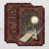 Spooky Floating Hand Halloween Invitation Kaart (Voorkant / Achterkant)