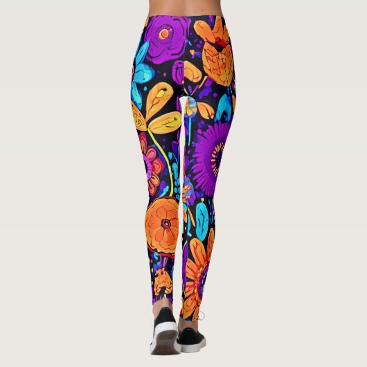Spooky Floral Art Leggings (Achterkant)