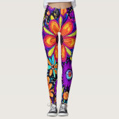 Spooky Floral Art Leggings (Voorkant)