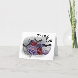 Spooky Floral Bedankt Card