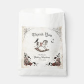 Spooky Floral Gothic Baby shower Dank u Bedankzakje (Voorkant)