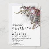 Spooky Floral Halloween Gothic najaar bruiloft Kaart (Voorkant)