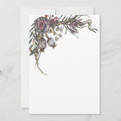 Spooky Floral Halloween Gothic najaar bruiloft Kaart (Achterkant)