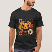 Spooky Floral | Herfst Herfst Pumpki Halloween T-shirt (Voorkant)