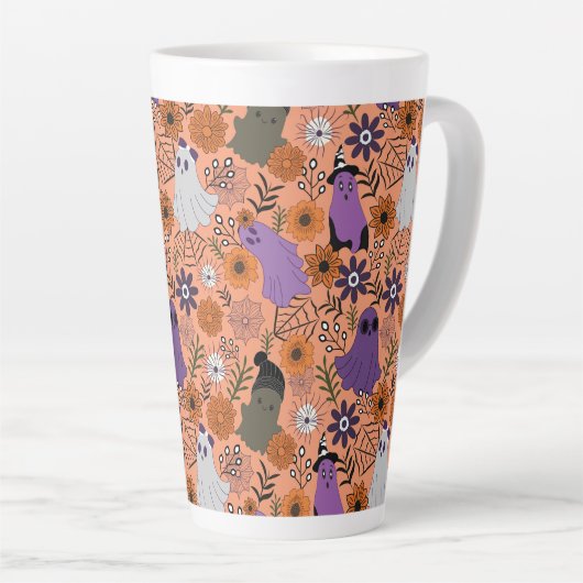 Spooky floral latte mok (Rechterhoek)
