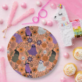 Spooky floral papieren bordje (Feest)