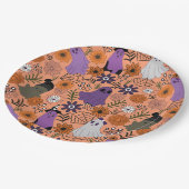 Spooky floral papieren bordje (Gekanteld)