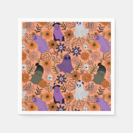 Spooky floral servet