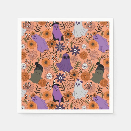 Spooky floral servet (Voorkant)