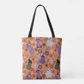Spooky floral tote bag (Achterkant)