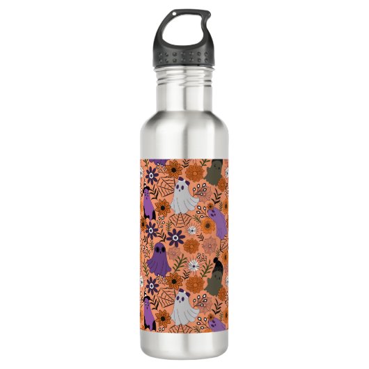 Spooky floral waterfles  (Voorkant)