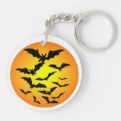 Spooky Flying Bats Halloween Sleutelhanger (Achterkant)