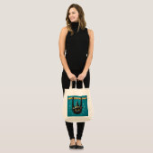 Spooky Flying Black Cat Witch Tote Bag (Voorkant (model))