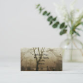 Spooky Fog Graveyard Visitekaartje (Staand voorkant)