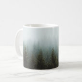 Spooky Foggy Forest Natuur Foto Mok (Voorkant links)