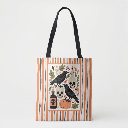 Spooky Folk Art Festival Halloween Tote Bag (Voorkant)