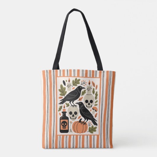 Spooky Folk Art Festival Halloween Tote Bag (Achterkant)