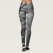 Spooky Forest Black en White Photography Leggings (Achterkant)