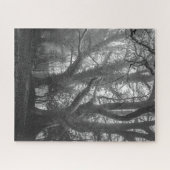 Spooky Forest Black en White Photography Legpuzzel (Horizontaal)