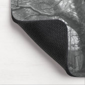 Spooky Forest Black en White Photography Muismat (Hoek)