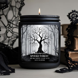 Spooky Forest Candle Custom Gothic Halloween Vierkante Sticker