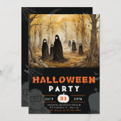 Spooky Forest Cloaks enge mensen Halloween Kaart (Voorkant / Achterkant)