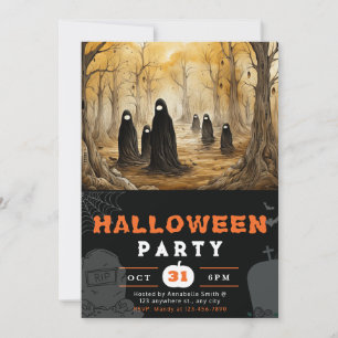 Spooky Forest Cloaks enge mensen Halloween Kaart