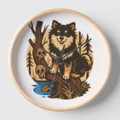 Spooky Forest Dog with Skulls Horror Art (Voorkant)