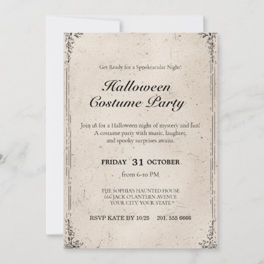 Spooky Forest Halloween Kaart (Achterkant)