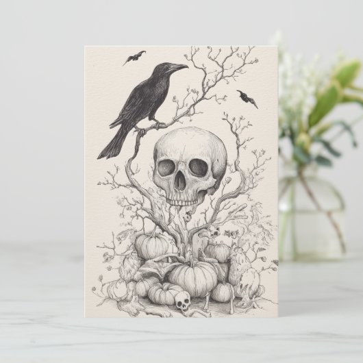 Spooky Forest Halloween Kaart (Staand voorkant)